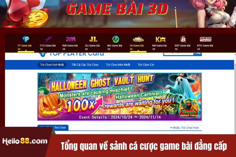 Tổng quan về sảnh cá cược game bài đẳng cấp